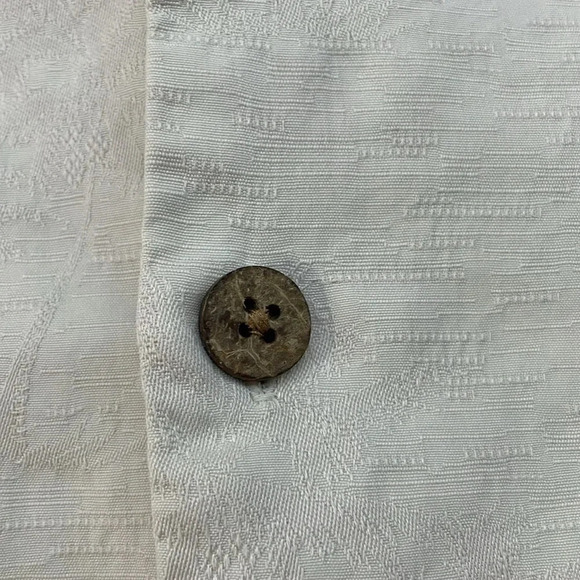 Jimmy Jamaica Men’s 100% Silk Shirt Short Sleeve Button Up Cream Size M - Picture 7 of 10